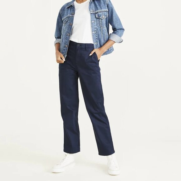 Dockers Original Chinos, High Waisted, Straight Fit - Size 31 Reg Color: Navy - Picture 1 of 6